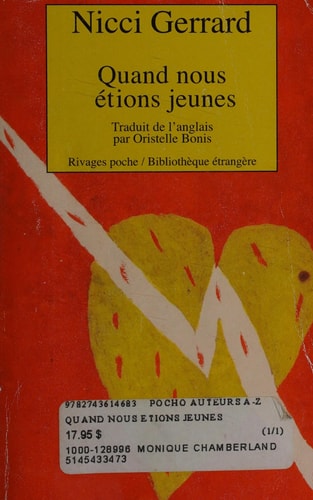 QUAND NOUS ETIONS JEUNES, de Nicci Gerrard | portada del libro