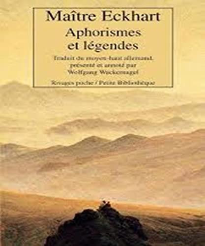 APHORISMES ET LEGENDES, de Johannes Eckhart | portada del libro