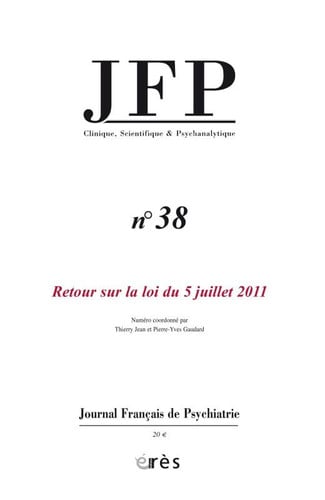 JFP 38 RETOUR SUR LA LOI DU 5 JUILLET 2011, de COLLECTIF | portada del libro