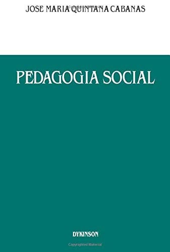 Pedagog¡a social, de José María Quintana Cabanas | portada del libro