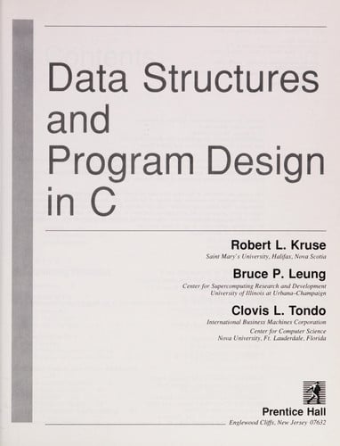 DATA STRUCTURES PROGR.DESING C, de KRUSE | portada del libro