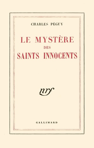 LE MYSTERE DES SAINTS INNOCENTS, de PEGUY | portada del libro