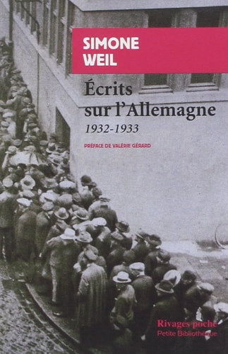 ECRITS SUR LALLEMAGNE, de Simone Weil | portada del libro
