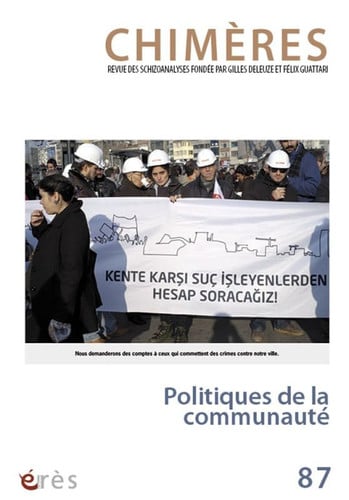 CHIMERES 087 POLITIQUES DE LA COMMUNAUTE, de COLLECTIF | portada del libro