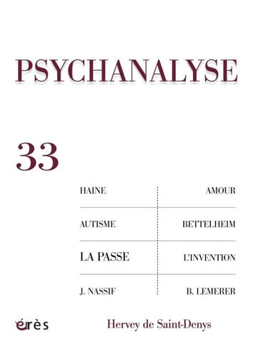 PSYCHANALYSE 33 L'AMOUR LA HAINE L'IMPASSE, de COLLECTIF | portada del libro