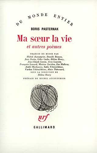 MA SOEUR LA VIE ET AUTRES POEMES, de Pasternak | portada del libro