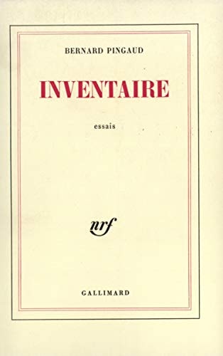 INVENTAIRE, de Pingaud | portada del libro