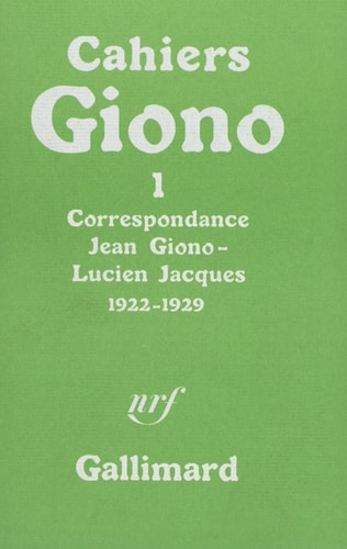 CORRESPONDANCE T1, de Jean Giono | portada del libro