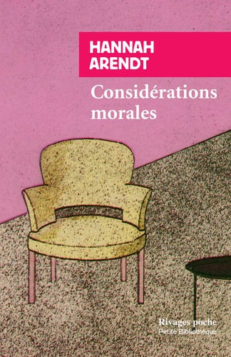 CONSIDERATIONS MORALES, de Hannah Arendt | portada del libro