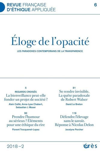 RFEA 6 ELOGE DE L'OPACITE, de COLLECTIF | portada del libro
