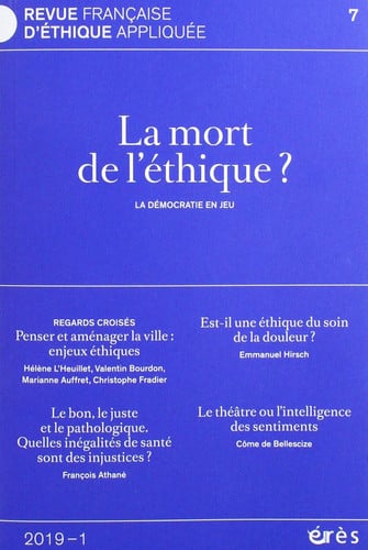 RFEA 7- LA MORT DE L'ETHIQUE ? LA DEMOCRATIE EN JEU, de COLLECTIF | portada del libro