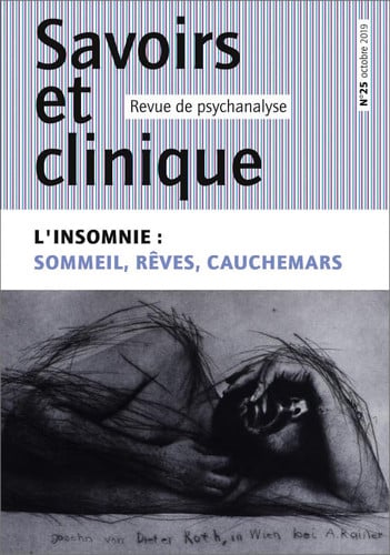 SAVOIRS ET CLINIQUE 25 L'INSOMNIE SOMMEIL RÊVES CAUCHEMARS, de COLLECTIF | portada del libro