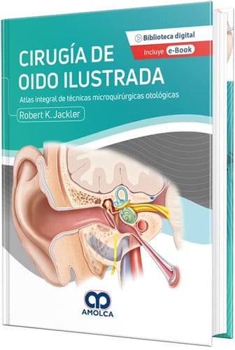 JACKLER CIRUGIA DE OIDO ILUSTRADA ATLAS INTEGRAL DETECNIC, de R. JACKLER | portada del libro