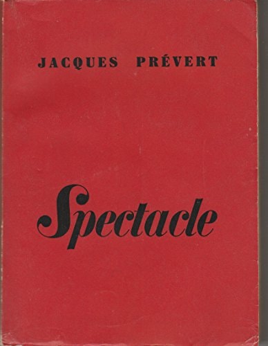 SPECTACLE, de Prévert | portada del libro