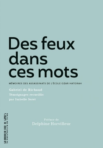 DES FEUX DANS CES MOTS, de Gabriel de Richaud | portada del libro