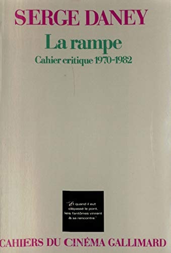 LA RAMPE, de Daney | portada del libro