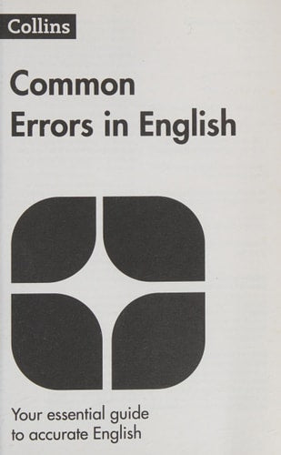 COLLINS COMMON ERRORS IN ENGLISH, de Collins Dictionaries | portada del libro