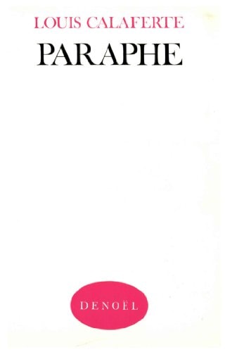 PARAPHE, de Calaferte | portada del libro