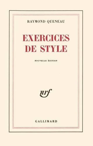 EXERCICES DE STYLE, de Queneau | portada del libro