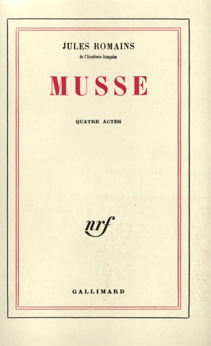 MUSSE, de Jules Romains | portada del libro