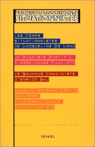 ARCHIVES ET DOCUMENTS SITUATIONNISTES T1, de Collectifs | portada del libro