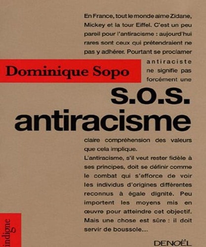 SOS ANTIRACISME, de Dominique Sopo | portada del libro