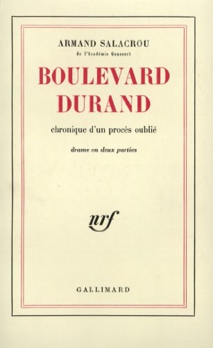 BOULEVARD DURAND, de Armand Salacrou | portada del libro