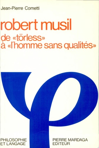 MUSIL, de Jean-Pierre Cometti | portada del libro