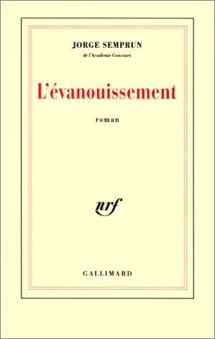 EVANOUISSEMENT, de Semprún | portada del libro