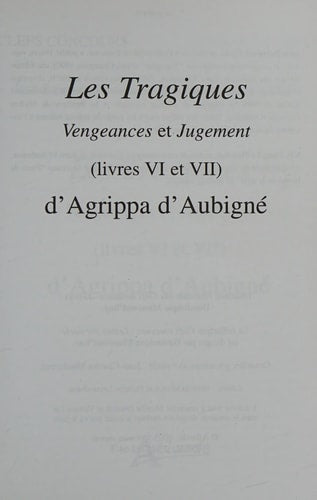 LES TRAGIQUES D'AGRIPPA D'AUBIGNEE, de Fanlo/Le Flanchec | portada del libro