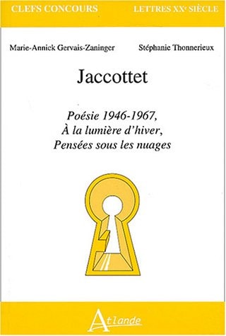 JACCOTTET, POESIE, de Marie-Annick Gervais Zaninger | portada del libro