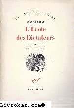 L'ECOLE DES DICTATEURS, de Ignazio Silone | portada del libro