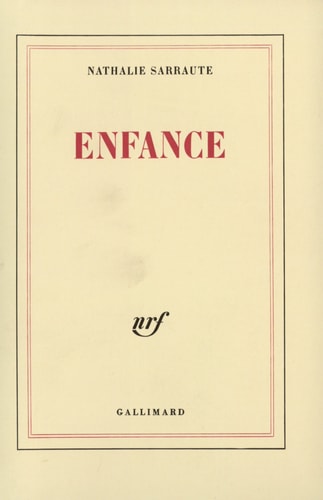 ENFANCE, de Nathalie Sarraute | portada del libro