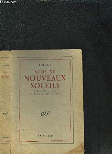 SOUS DE NOUVEAUX SOLEILS, de SIMONE | portada del libro