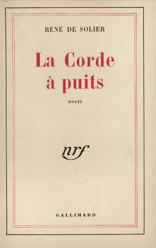 LA CORDE A PUITS, de Solier | portada del libro