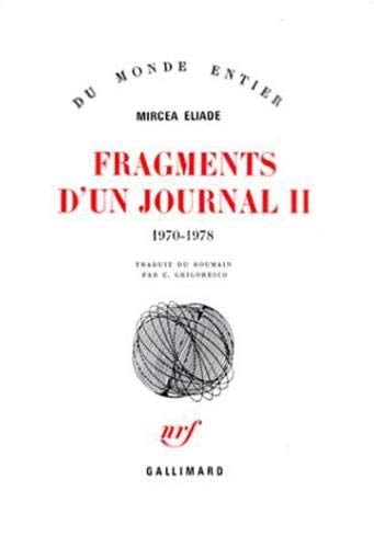 FRAGMENTS D'UN JOURNAL T2 1970-1978, de Mircéa Eliade | portada del libro
