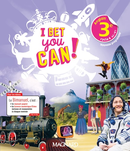 I BET YOU CAN ANGLAIS 3E - BIMANUEL ELEVE, de Guillaume Ogier | portada del libro
