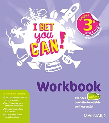 I BET YOU CAN ANGLAIS 3E - WORKBOOK, de Frédéric André | portada del libro