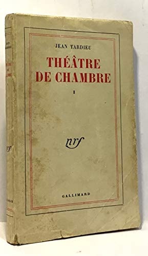 THEATRE DE CHAMBRE, de Jean Tardieu | portada del libro