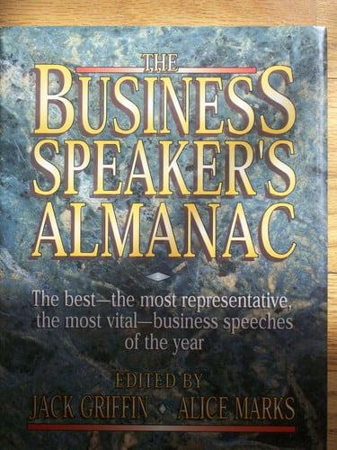 BUSINESS SPEAKER'S ALMANAC, de GRIFFIN | portada del libro