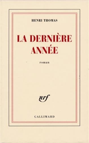 LA DERNIERE ANNEE, de Thomas | portada del libro
