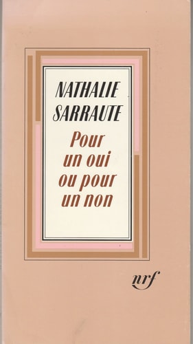 POUR UN OUI OU POUR UN NON, de Nathalie Sarraute | portada del libro