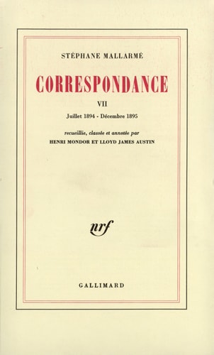 CORRESPONDANCE T7 JUILLET 1894 DECEMBRE 1895, de Stéphane Mallarmé | portada del libro