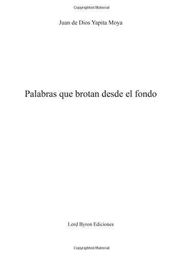Palabras que brotan desde el fondo, de Yapita Moya | portada del libro