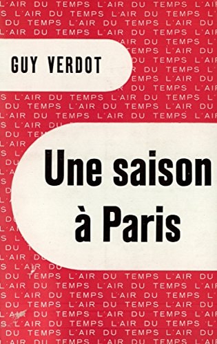 UNE SAISON A PARIS, de Verdot | portada del libro