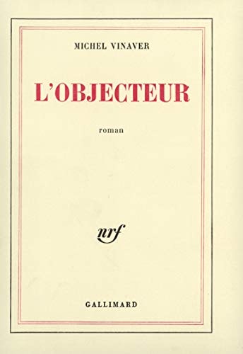 L'OBJECTEUR, de Michel Vinaver | portada del libro