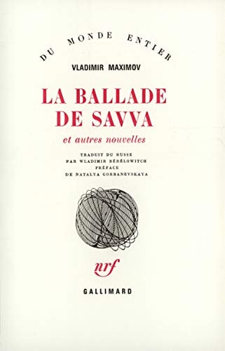 LA BALLADE DE SAVVA ET AUTRES NOUVELLES, de Maximov | portada del libro
