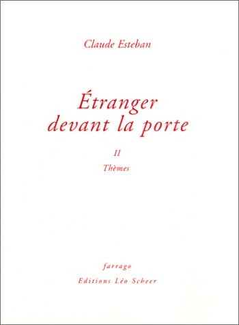TRANGER DEVANT PORTE II, de Claude Esteban | portada del libro