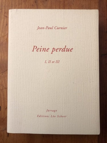 EINE PERDUE, de Jean-Paul Curnier | portada del libro