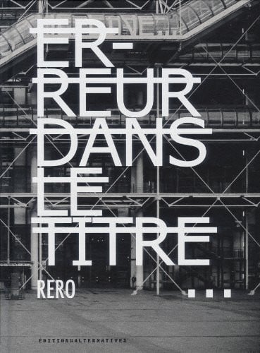 ERREUR DANS LE TITRE, de RERO | portada del libro